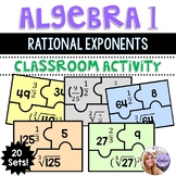 Algebra 1 - Rational Exponents Puzzle Task Cards - Set of 