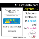 Algebra 1 Readiness Packet Solutions Explained in English 