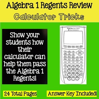 Preview of Algebra 1 Regents Review - Calculator Tricks