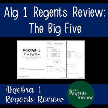 Preview of Algebra 1 Regents Review - The Big Five