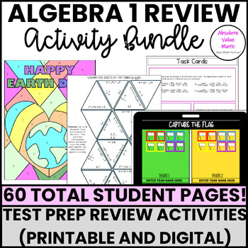 Preview of 50% OFF | End of Year Algebra 1 Activities|Fun Activities|Games|Coloring Pages