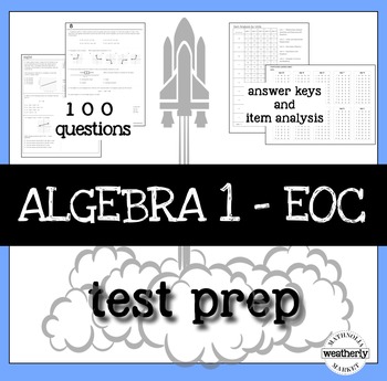 Preview of Algebra 1 Review End of Year TEST PREP