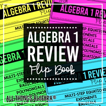 Preview of Algebra 1 Review | Flip Book