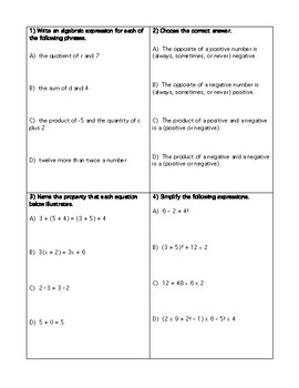 Algebra 1 Review / Summer Packet by Timely Teaching Tools | TpT