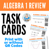 Algebra 1 Review Task Cards EOC Test Prep Activity