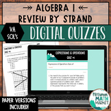Algebra 1 SOL Digital Quizzes Review by Strand