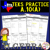 Algebra 1 STAAR TEKS A.10A Add and Subtract Polynomials