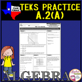 Algebra 1 STAAR TEKS A.2A Domain and Range