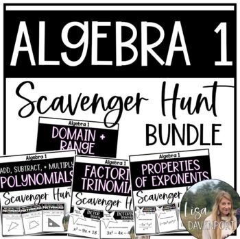Preview of Algebra 1 Scavenger Hunt Bundle