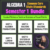 Algebra 1 Curriculum - Semester 1 EDITABLE Unit Plans | Bu