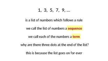 algebra 1 sequences