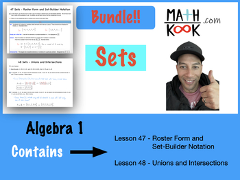 Preview of Algebra 1 - Sets - BUNDLE!!