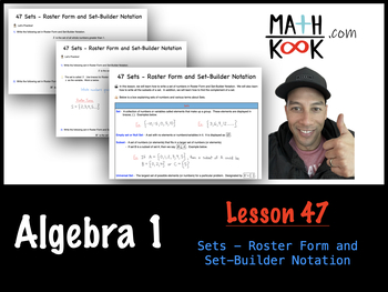 Preview of Algebra 1 - Sets - Roster Form and Set-Builder Notation (47)