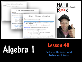 Preview of Algebra 1 - Sets - Unions and Intersections (48)