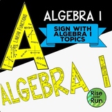 Algebra 1 Sign, Math Classroom Decor