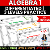 Algebra 1 Skills Differentiated Bundle 3 Levels Practice T