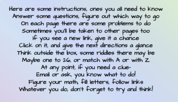 Preview of Algebra 1 - Solving Equations (and more) Puzzle Assignment