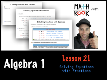 Preview of Algebra 1 - Solving Equations with Decimals (21)