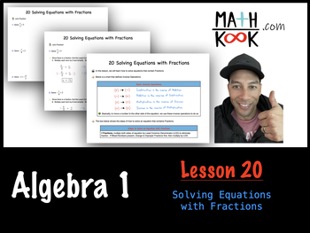 Preview of Algebra 1 - Solving Equations with Fractions (20)