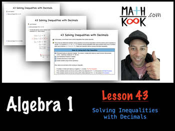 Preview of Algebra 1 - Solving Inequalities with Decimals (43)