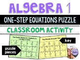 Algebra 1 - Solving One-Step Equations Puzzle Activity