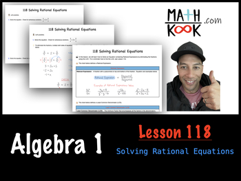 Preview of Algebra 1 - Solving Rational Equations (118)