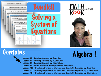 Preview of Algebra 1 - Solving System of Equations - BUNDLE!!