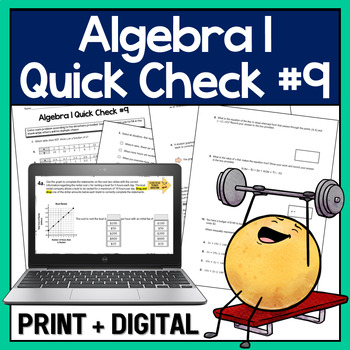 Preview of Algebra 1 Spiral Review Assessment #9