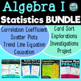 Algebra 1 Statistics Bundle Scatter Plot Trend Line Correl
