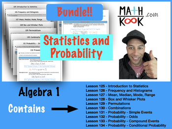 Preview of Algebra 1 - Statistics and Probability - BUNDLE!!