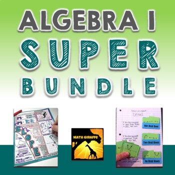 Preview of Algebra 1 Super Bundle | Games, Notes, Algebra Puzzles, Activities, & Much More