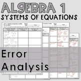 Algebra 1 - Systems of Equations Error Analysis