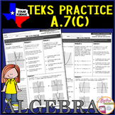 Algebra 1 STAAR TEKS A.7C Quadratic Transformations