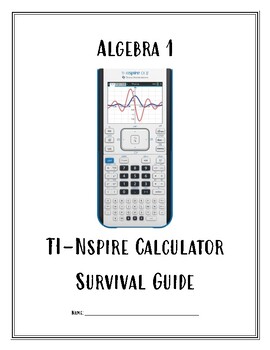 Preview of Algebra 1 TI-Nspire Survival Guide
