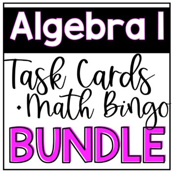 Preview of Algebra 1 Task Cards Bundle