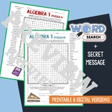 Algebra 1 Word Search Puzzle, Equation, Plot, Math Vocabul