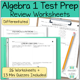 Algebra 1 Test Prep- Unit Review Worksheets Quizzes (NY Al