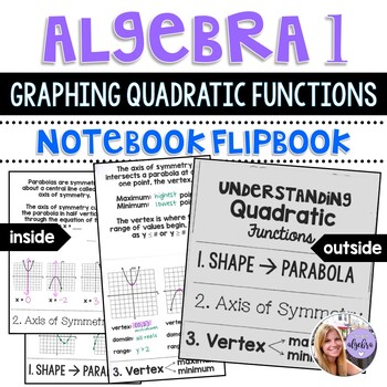 Preview of Algebra 1 - Understanding Quadratic Functions FlipBook Foldable