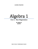 Algebra 1 - Unit 1 - Evaluating Expressions - by ACT 720