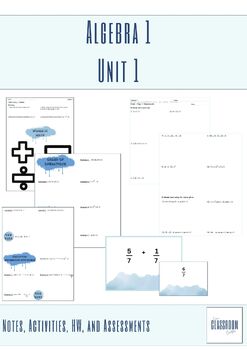 Preview of Algebra 1 Unit 1 - PEMDAS, Fractions, Numbers
