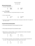 Algebra 1 Unit 1 Review Sheet
