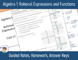 Algebra 1 Unit 17: Rational Expressions and Functions - No