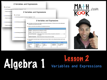 Preview of Algebra 1 - Variables and Expressions (2)