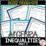Algebra 1 Warm Ups Inequalities