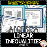 Algebra 1 Warm Ups Linear Inequalities
