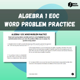 Algebra 1 Word Problem Practice (EOC Style Questions) with KEY!