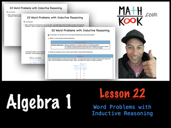 Preview of Algebra 1 - Word Problems with Inductive Reasoning (22)