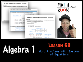 Preview of Algebra 1 - Word Problems with Systems of Equations (69)