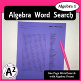 Algebra Word Search
