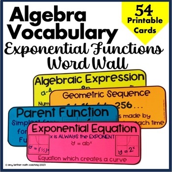 Preview of Exponential Functions Word Wall